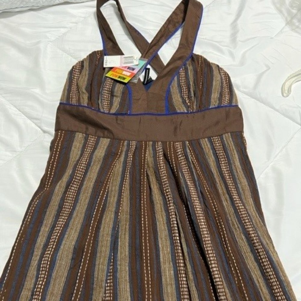 Pow Wow Embroidered Empire Waist Dress NEW WITH TAGS